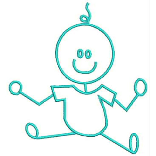 Machine Embroidery Designs - Stick Figures (1) - Threadart.com
