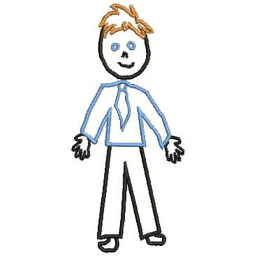Machine Embroidery Designs - Stick Figures (1) - Threadart.com