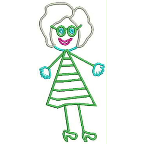 Machine Embroidery Designs - Stick Figures (1) - Threadart.com