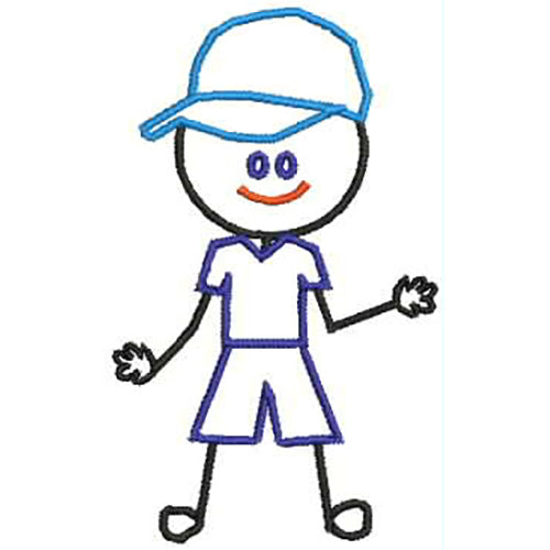 Machine Embroidery Designs - Stick Figures (1) - Threadart.com