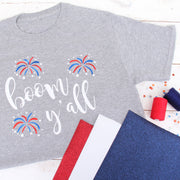 Red Glitter  Iron On Vinyl - Pack of Heat Transfer Sheets - Threadart.com