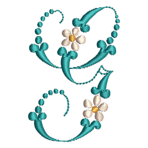Machine Embroidery Designs - Floral Alphabet - Threadart.com