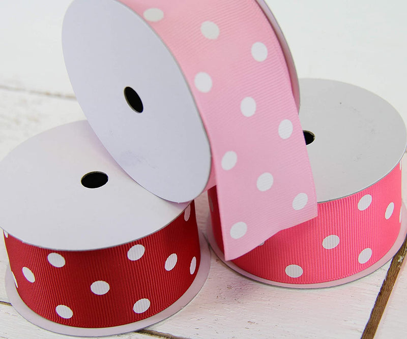 Grosgrain Dots Ribbon 1 1/2" - 5 Yards - Chocolate - Threadart.com