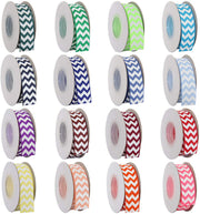 Grosgrain Chevron Ribbon 7/8" - 10 Yards - Hot Pink - Threadart.com