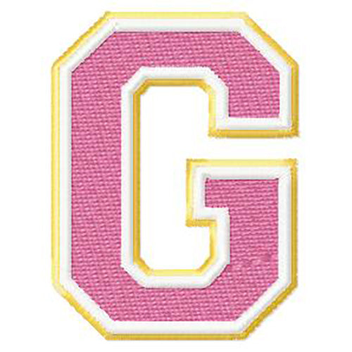 Varsity Font Letters Alphabet Two Colors- Machine Embroidery Designs - 3 Sizes, 8 Formats - Threadart.com
