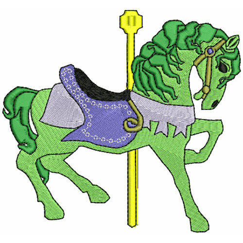 Machine Embroidery Designs - Carousel Horses(1) - Threadart.com