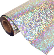 Holographic Crystal Silver 20" Heat Transfer Vinyl Film By The Yard - Threadart.com