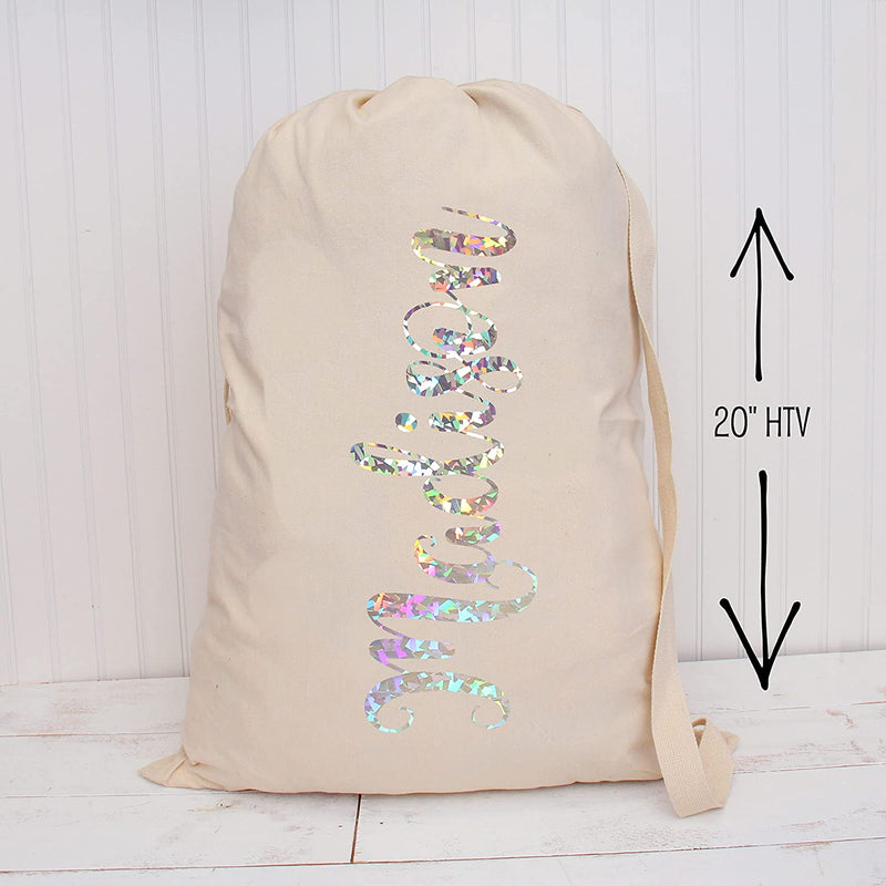 Holographic Crystal Silver 20" Heat Transfer Vinyl Film By The Yard - Threadart.com