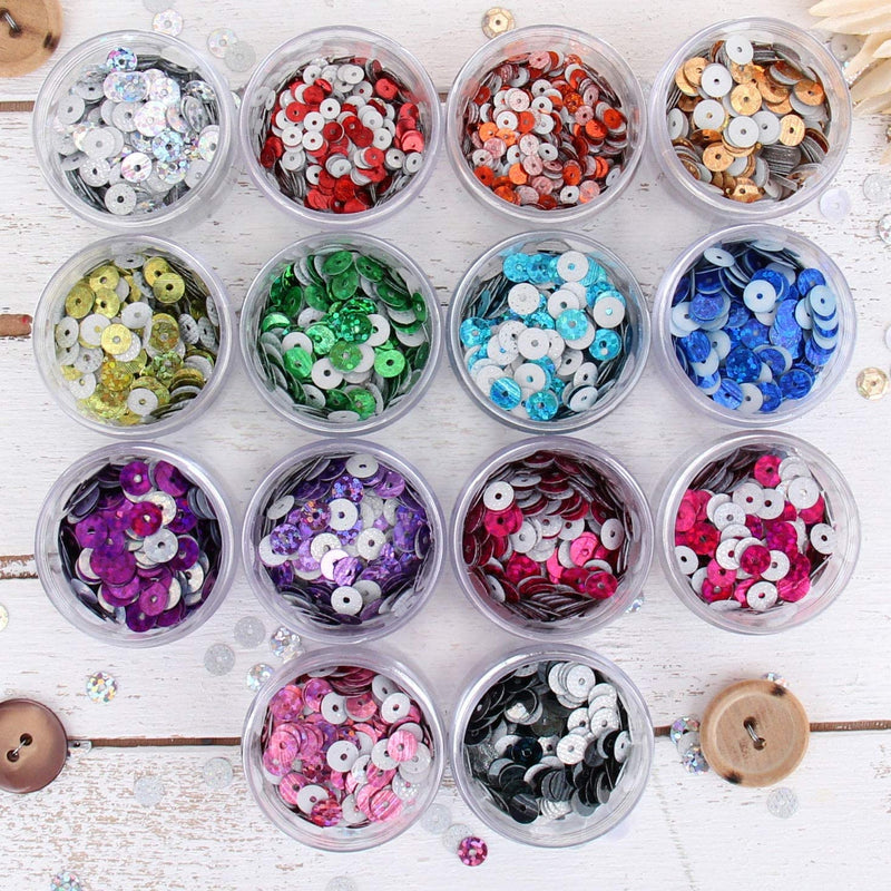 HotFix Loose Sequins - 6MM Hot Pink Hologram - Threadart.com