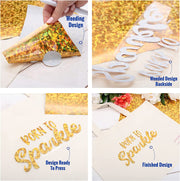 Holographic Crystal Gold 20" Heat Transfer Vinyl Film By The Yard - Threadart.com