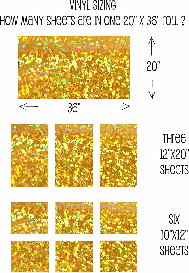 Holographic Brown 20" Heat Transfer Vinyl Film By The Yard - Threadart.com