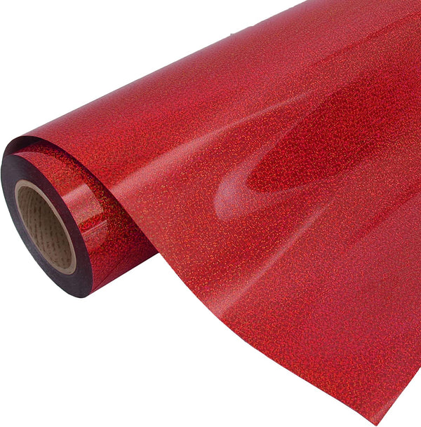 Holographic Red 20" Heat Transfer Vinyl Film By The Yard - Threadart.com