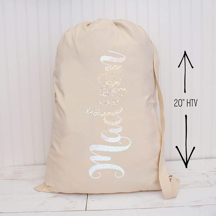 Holographic Silver 20" Heat Transfer Vinyl Film By The Yard - Threadart.com