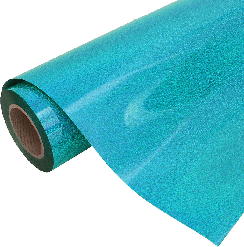 Holographic Sky Blue 20" Heat Transfer Vinyl Film By The Yard - Threadart.com