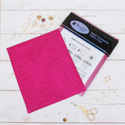 Hot Pink Glitter  Iron On Vinyl - Pack of Heat Transfer Sheets - Threadart.com