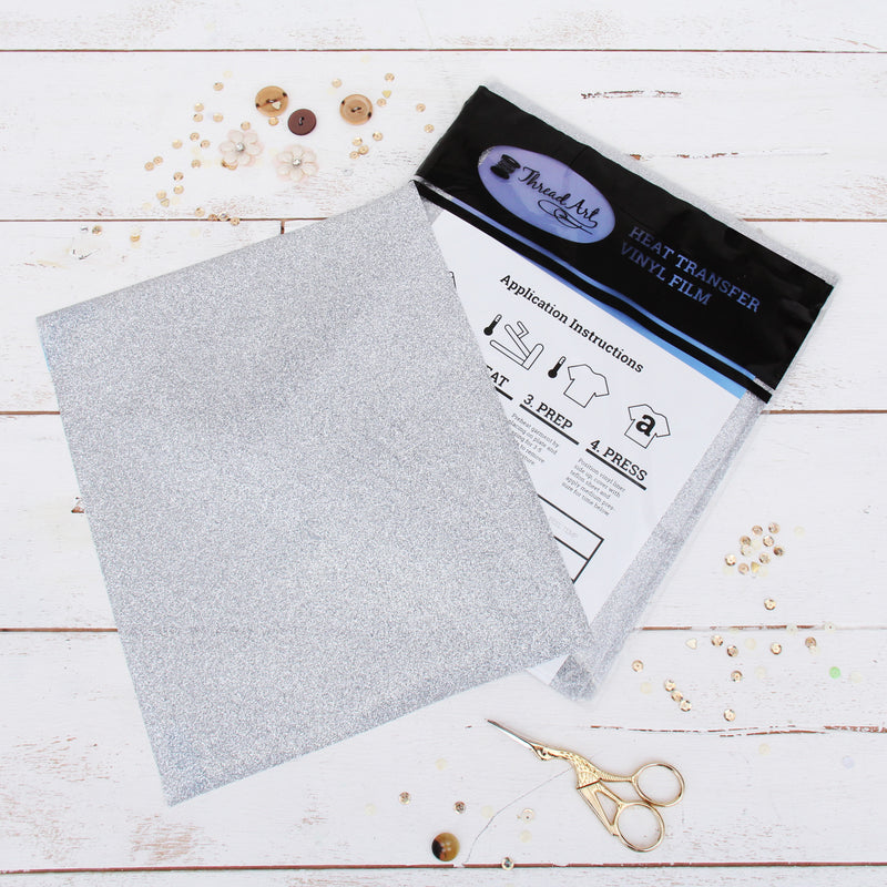 Heat Transfer Vinyl Single Sheets - Glitter Colors - Threadart.com
