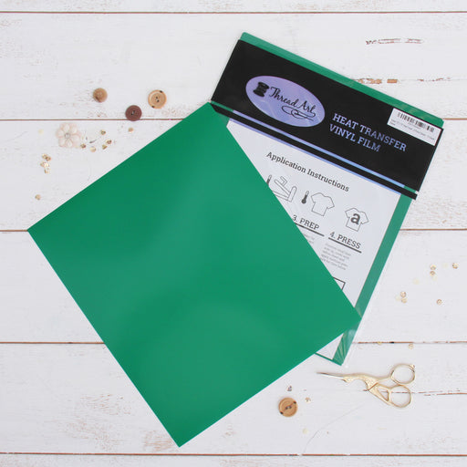 Green Iron On Vinyl - Heat Transfer Pack of Sheets —