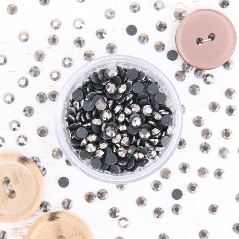 Hot Fix Rhinestones - SS10 - Hematite - 1440 stones - Threadart.com