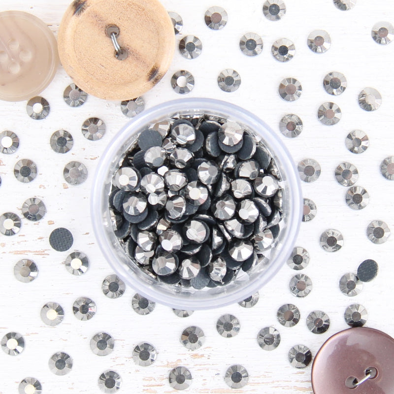 Hot Fix Rhinestones - SS20 - Hematite - 288 stones - Threadart.com