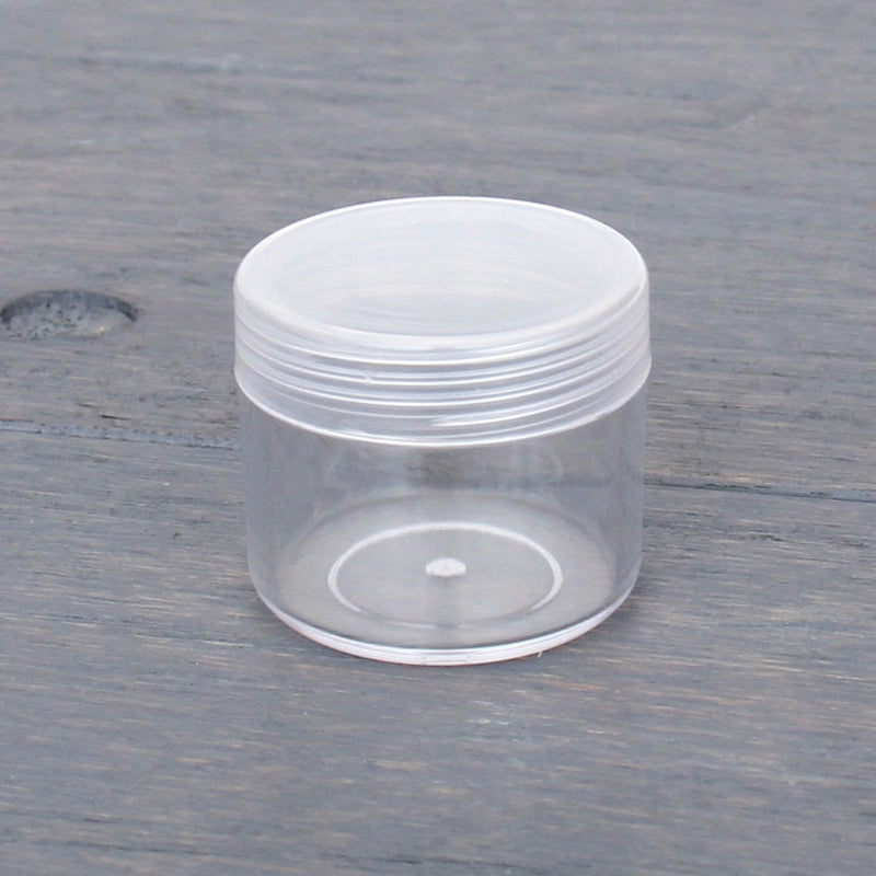 Round Clear Storage Bottle for Sequins & Rhinestones - 20G - Threadart.com