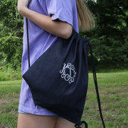 Set of 3 Cotton Drawstring Tote Bag - Denim - Threadart.com