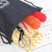 Set of 3 Cotton Drawstring Tote Bag - Denim - Threadart.com