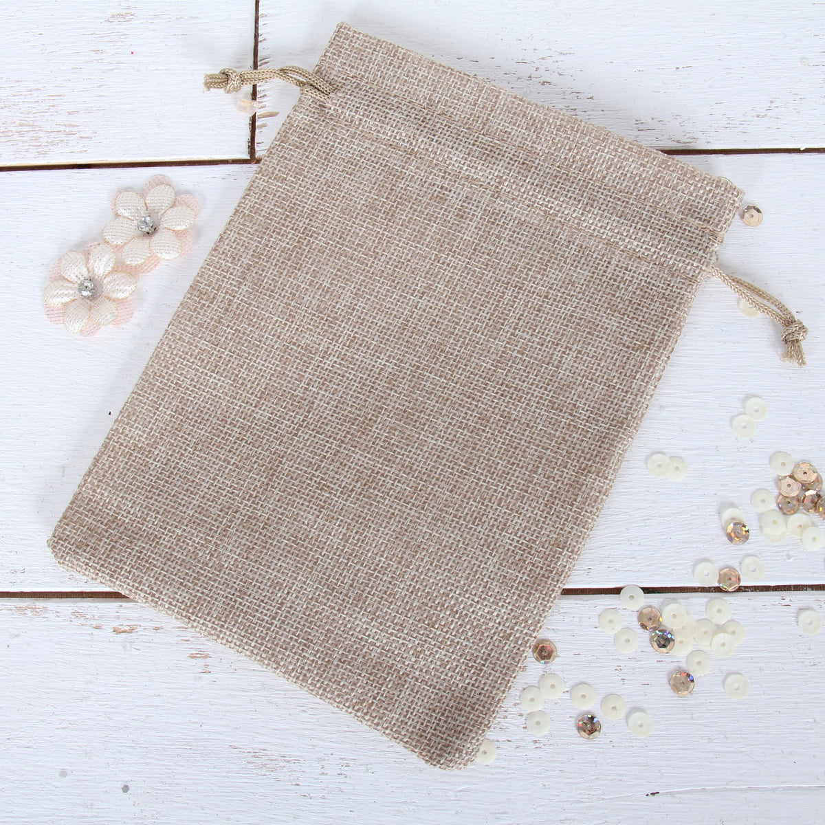 Small Burlap Gift Bag —