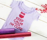 Hot Pink Glitter  Iron On Vinyl - Pack of Heat Transfer Sheets - Threadart.com