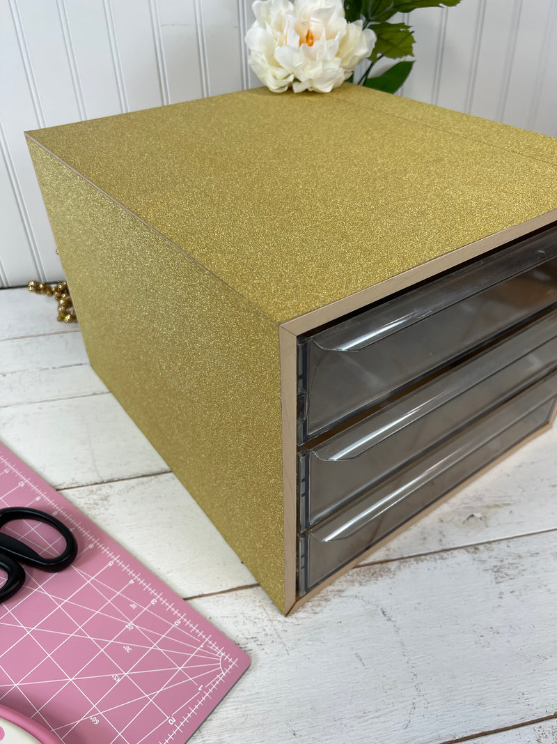 Gold Glitter Vinyl Peel and Stick Paper Self Adhesive 12" Wide - Threadart.com