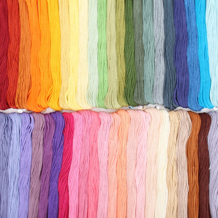 50 Color Premium Cotton Embroidery Floss Set - Six Strand Thread - Threadart.com