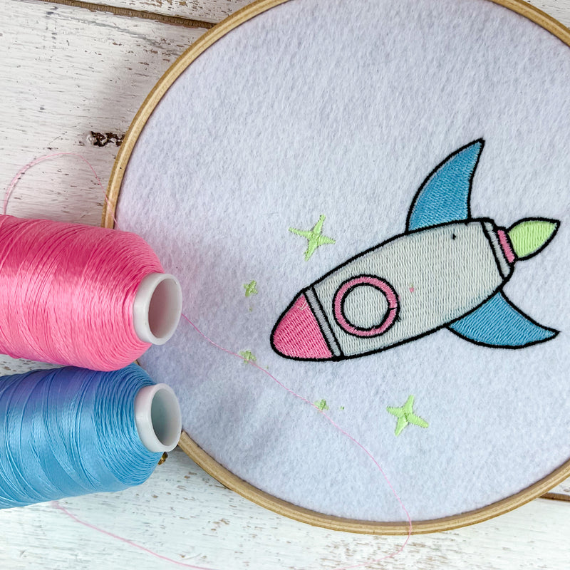 Glow In The Dark Machine Embroidery Thread Set - 8 Colors - Threadart.com