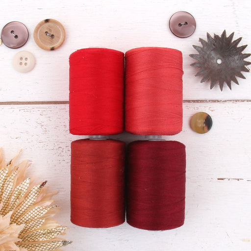 Cotton Quilting Thread Set - 4 Red Tones - 1000 Meters - Threadart.com