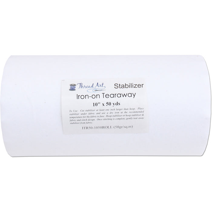 Iron-on Embroidery Backing Stabilizer 10 inch 50 yd roll —