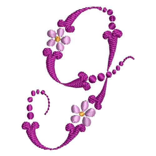 Machine Embroidery Designs - Floral Alphabet - Threadart.com