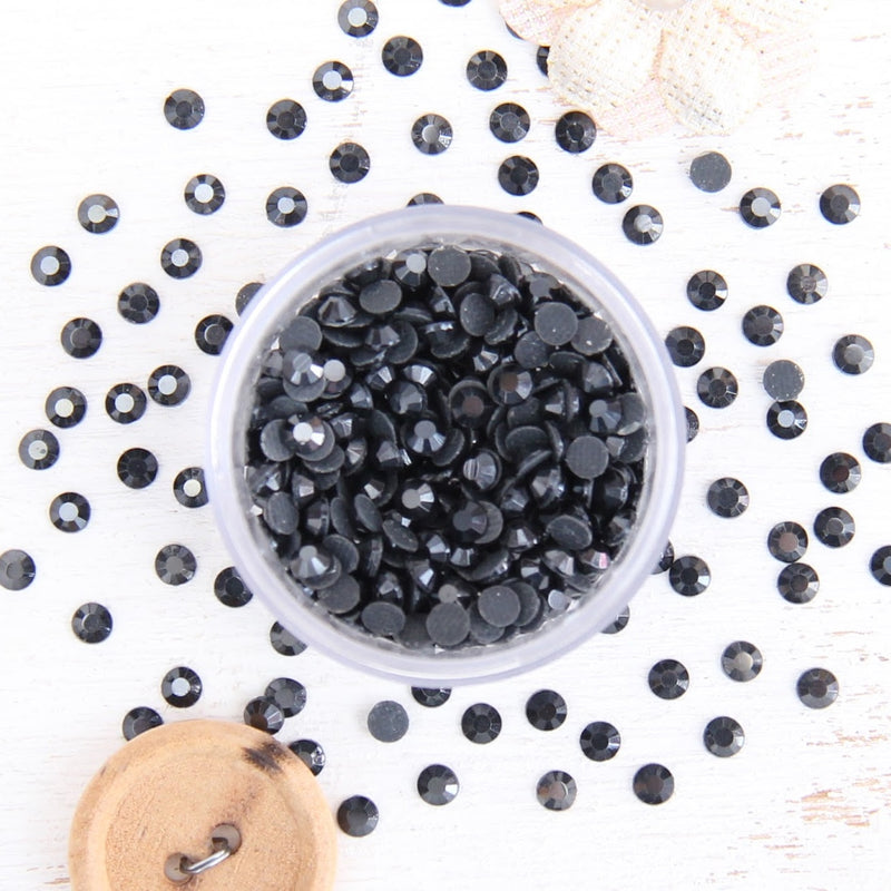 Hot Fix Rhinestones - SS6 - Jet AB - 1440 stones - Threadart.com