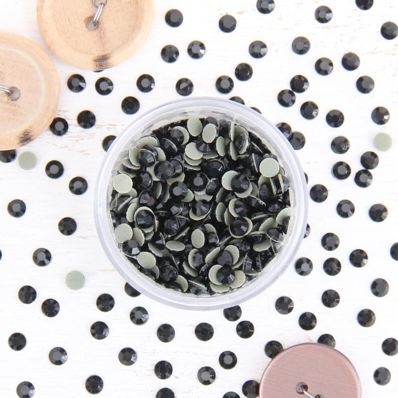 Hot Fix Rhinestones - SS6 - Jet - 1440 stones - Threadart.com