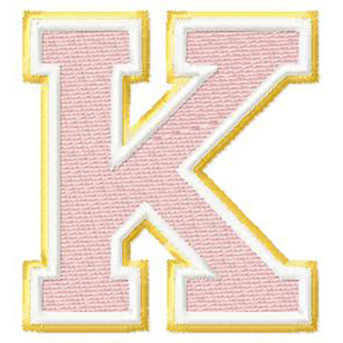 Varsity Font Letters Alphabet Two Colors- Machine Embroidery Designs - 3 Sizes, 8 Formats - Threadart.com