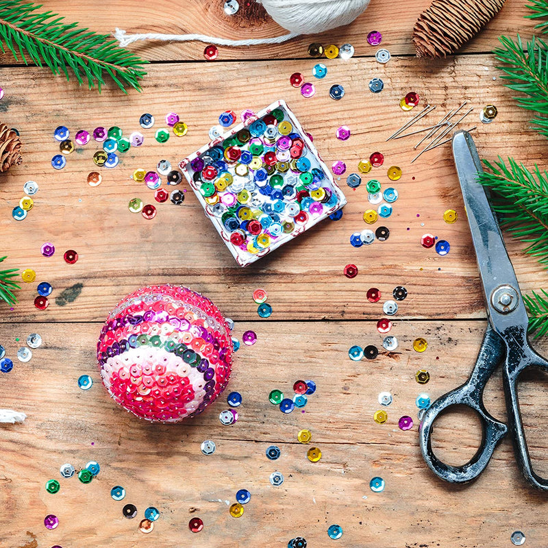 Loose Cup Neon Sequins - 6mm - Blue - 5 Gross - Threadart.com