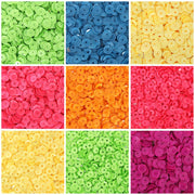 Loose Cup Neon Sequins - 6mm - Orange - 5 Gross - Threadart.com