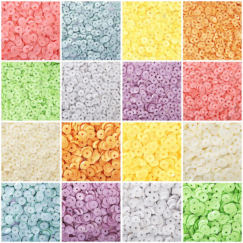 Loose Cup Pastel Sequins - 4mm - Pink - 5 Gross - Threadart.com