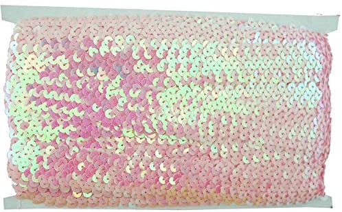 Stretch Sequin Roll - 1 1/2in - Light Pink - 10 meters (11 yards) - Threadart.com