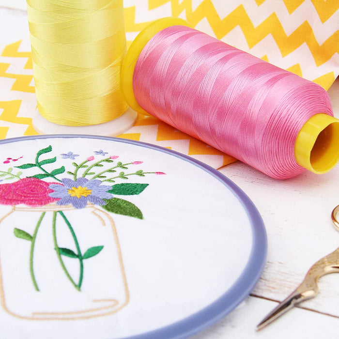 Large Polyester Embroidery Thread No. 152 - Lemon - 5000 M - Threadart.com