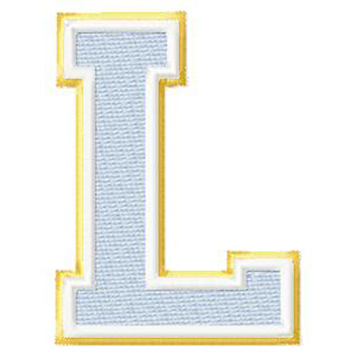 Varsity Font Letters Alphabet Two Colors- Machine Embroidery Designs - 3 Sizes, 8 Formats - Threadart.com
