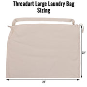 Laundry Bag Duffle Bag Jumbo 25”X35” Drawstring 100% Sturdy Cotton Canvas with Strap - Threadart.com