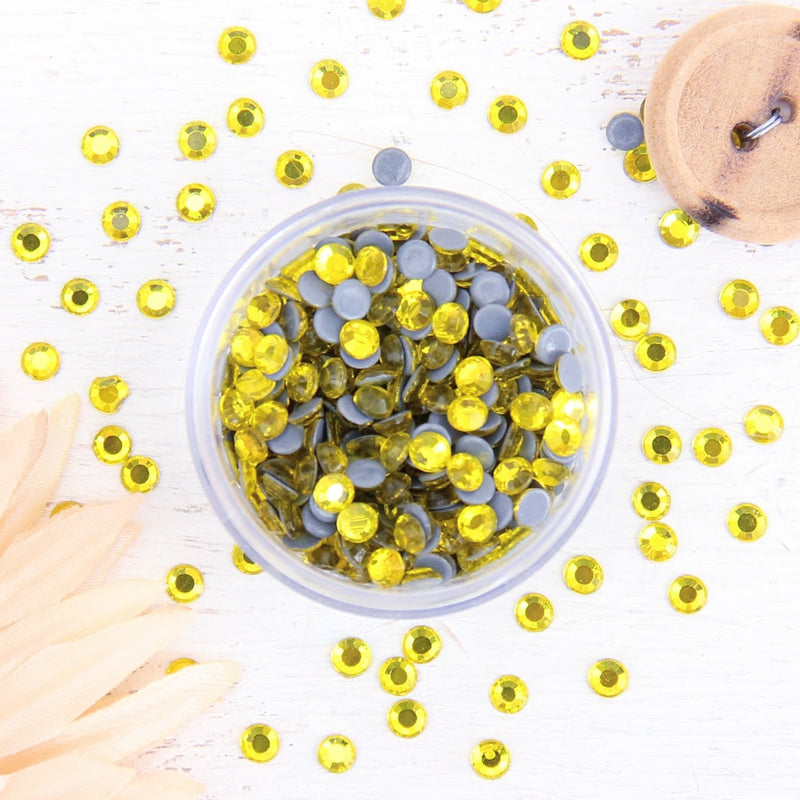 Hot Fix Rhinestones - SS6 - Lemon - 1440 stones - Threadart.com
