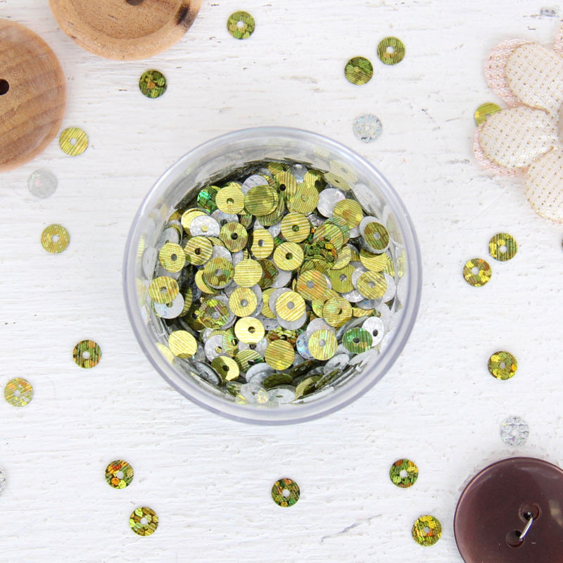 HotFix Loose Sequins - 4MM Lime Green Hologram - Threadart.com