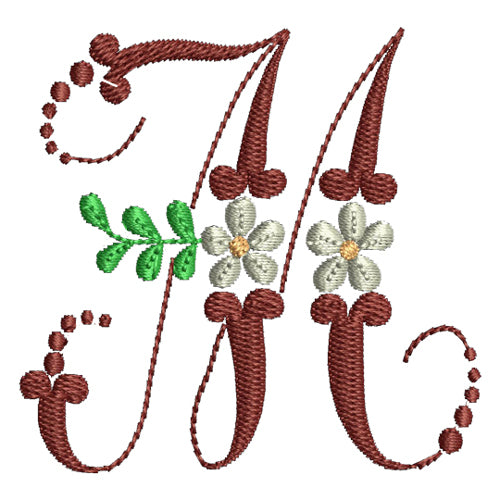 Machine Embroidery Designs - Floral Alphabet - Threadart.com