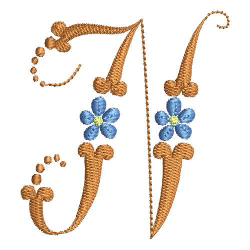 Machine Embroidery Designs - Floral Alphabet - Threadart.com
