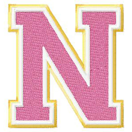 Varsity Font Letters Alphabet Two Colors- Machine Embroidery Designs - 3 Sizes, 8 Formats - Threadart.com