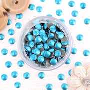 Hot Fix Metallic Nailheads 4mm Lt. Sapphire - 4 gross - Threadart.com